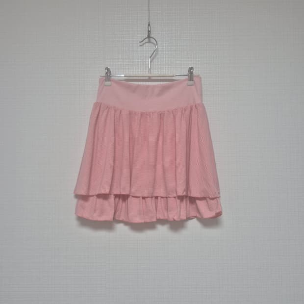 리즈리사 초고전템 딸기우유 핑크줄무늬 프릴스커트입니다 ♡♡