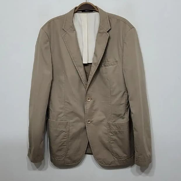 (100) 헤지스 자켓 베이지 싱글 마이 블레이져 캐주얼 