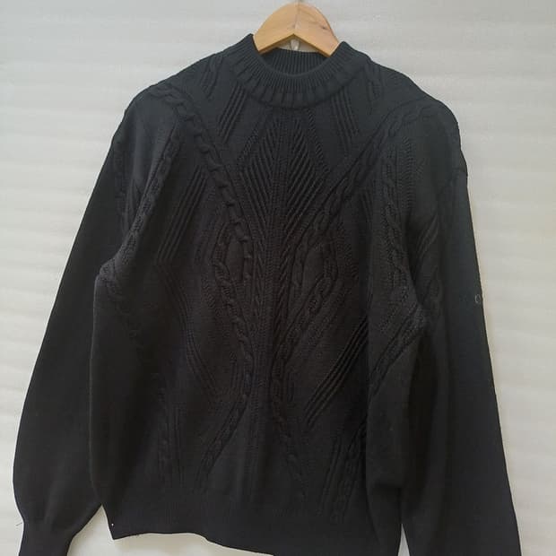 레드옥스 도톰 아우터 반목 니트 남성 루즈 L 반폴라 블랙 사랑봉봉