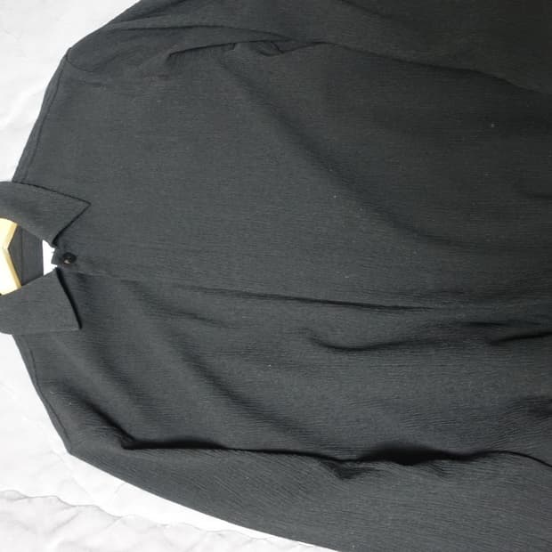 솔리드옴므 플리츠 셔츠 블랙 44사이즈