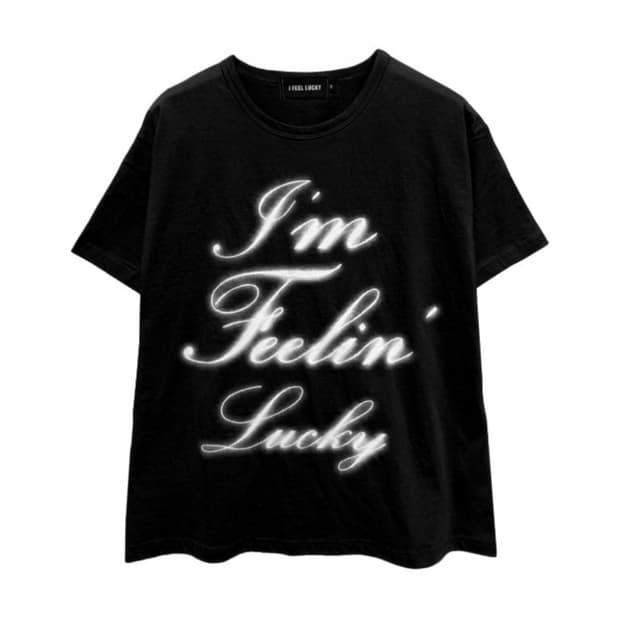 아이필럭키 Feelin' lucky tshirt black