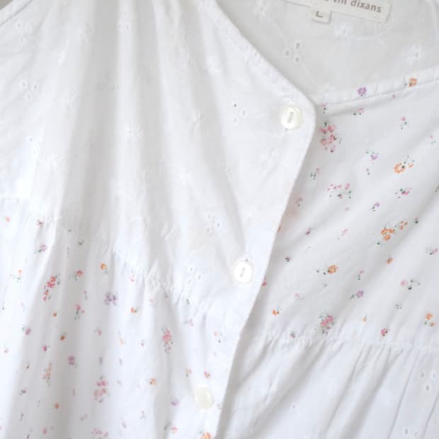 빈티지 패치워크 캉캉 블라우스 튜닉 모리걸