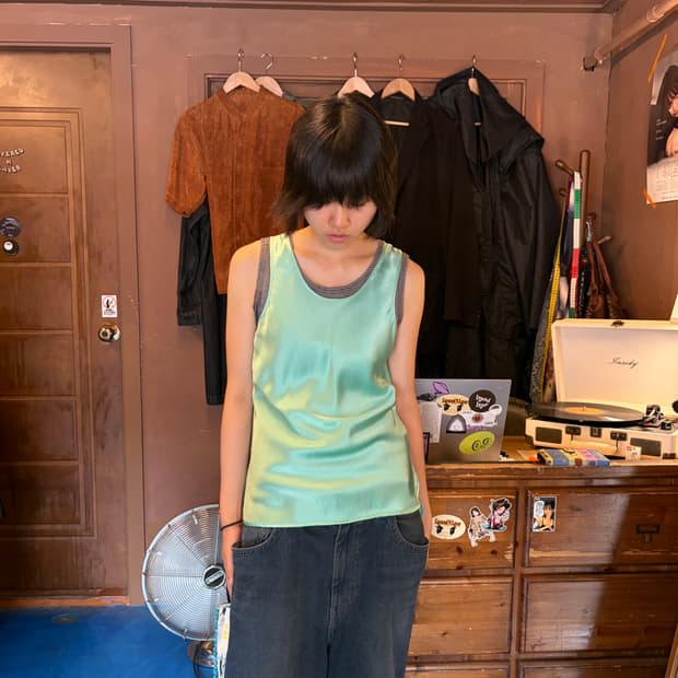 INSTANT FUNK SILK MINT Top