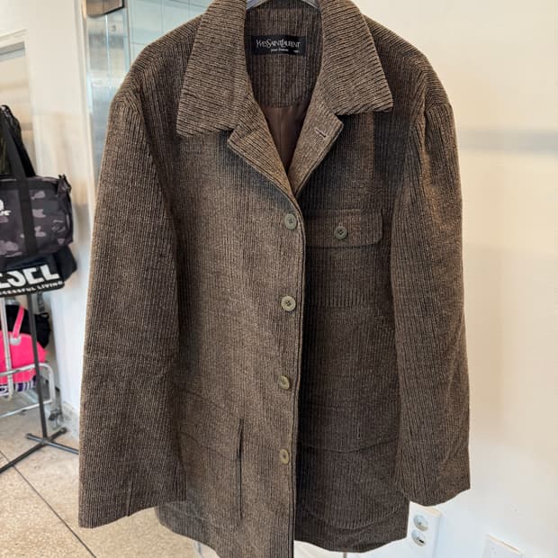 Yves Saint Laurent's brown corduroy jack