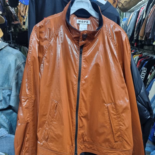 HOPE 오렌지색 남녀공용 바람막이