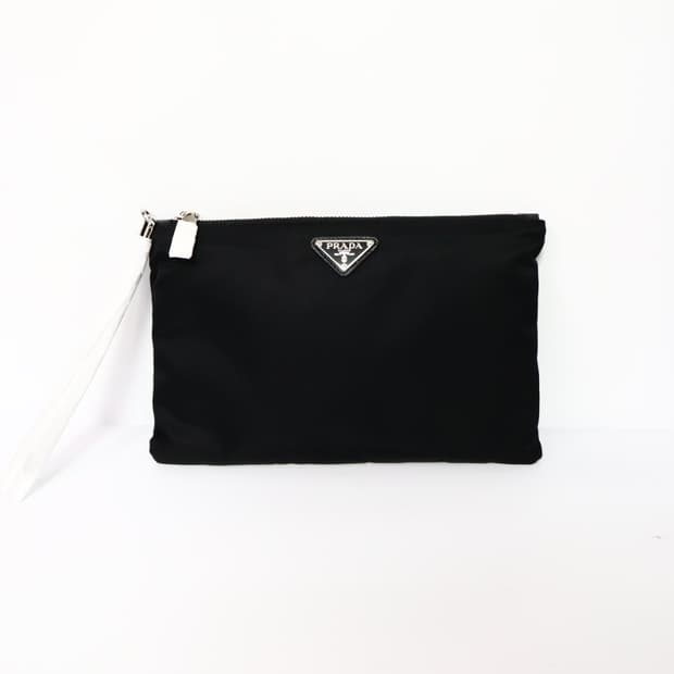 프라다 리나일론 사피아노 블랙 파우치 클러치 2NH006 새상품
