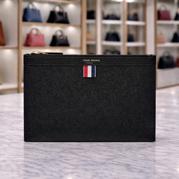 [S급] 톰브라운 페블 레더 클러치백 판매합니다!!!