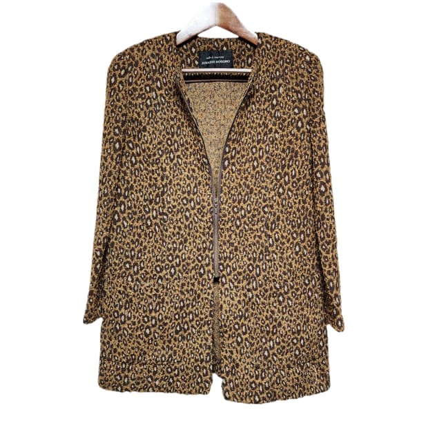 프레타 쿠튀르 호소노 히사시 요지야마모토 디자이너 레오파드 하프 자켓