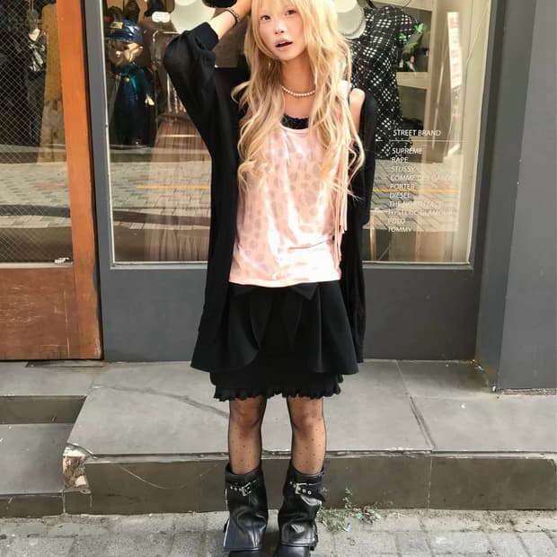 𝜗𝜚블랙 핑크 포인트 코디set 𝜗𝜚