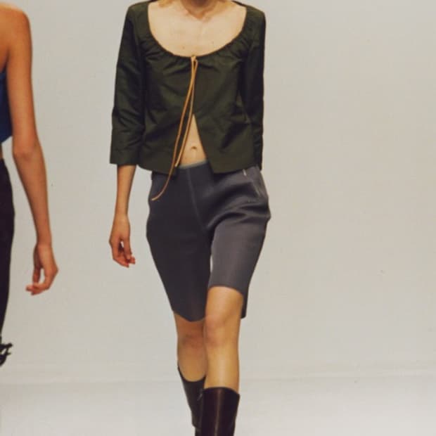 Miu miu 99SS braided leather string top