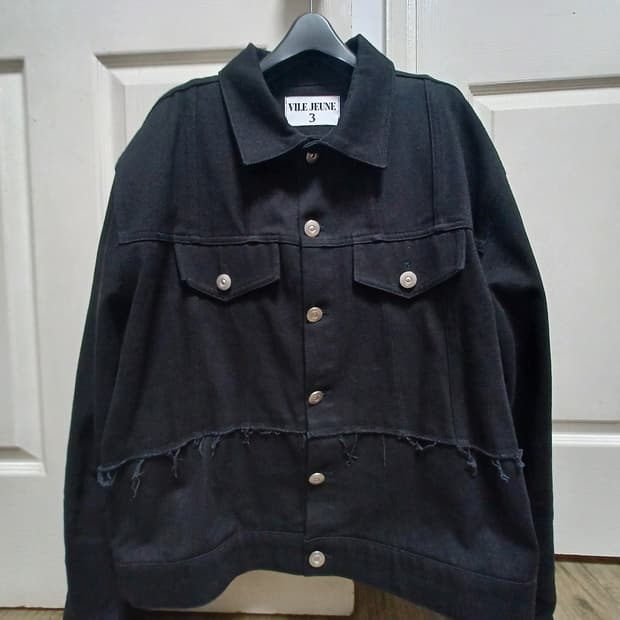 빌젠 커팅 트러커 자켓 블랙 3사이즈