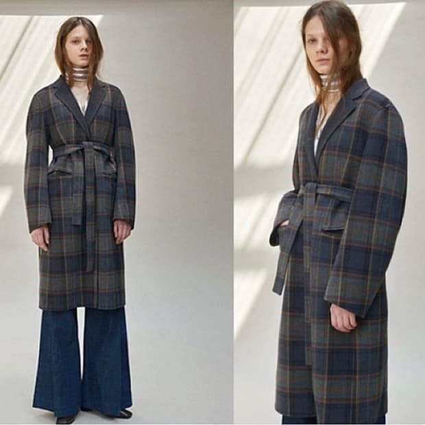 FRONTROW X RECTO 리버시블 체크 코트