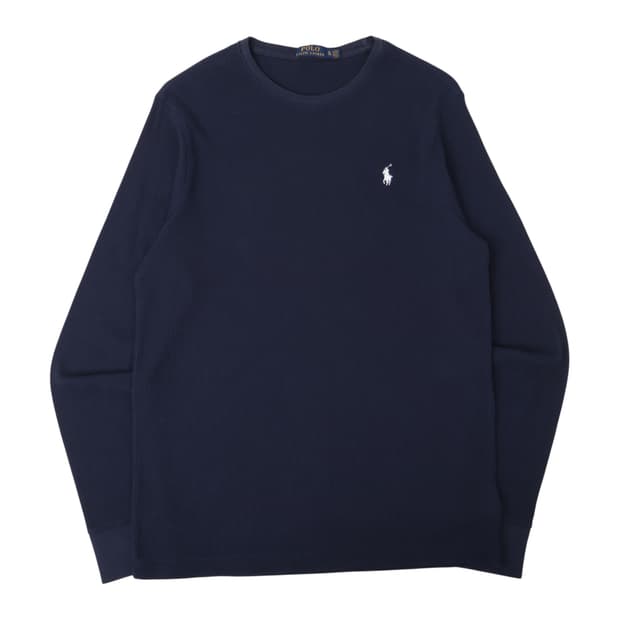 폴로 랄프로렌 네이비 와플 롱슬리브 티셔츠