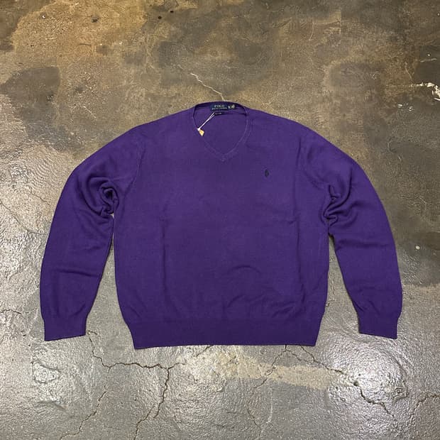 POLO 폴로 랄프로렌 피마코튼 니트 딥퍼플 XL