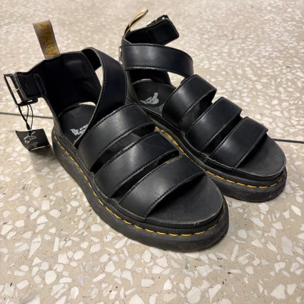 Dr. Martens Black Strap Sandals