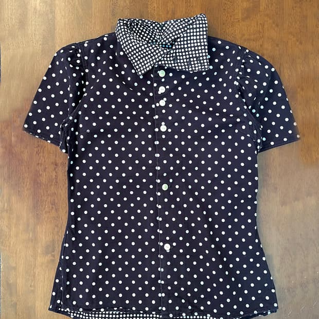 캐피탈 폴카도트 셔츠 블라우스