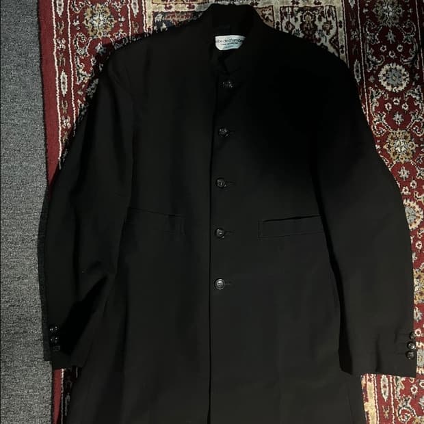 꼼데가르송 테일러드 스탠드 카라 코트