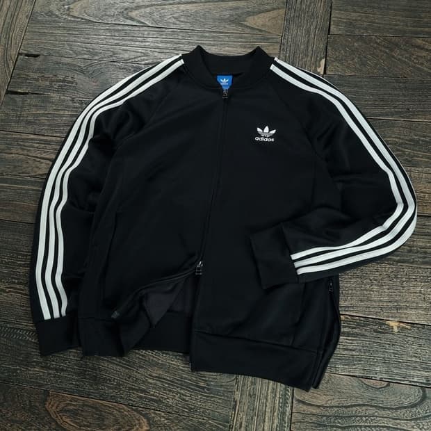 [아디다스] 슈퍼스타 져지 트랙탑 집업 자켓 블랙 M18984