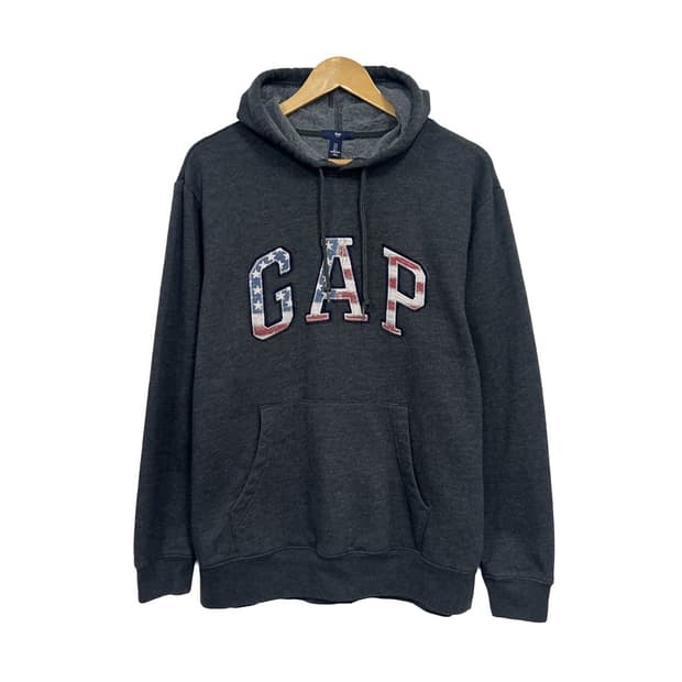 GAP 갭 성조기 빅로고 풀오버 후드티