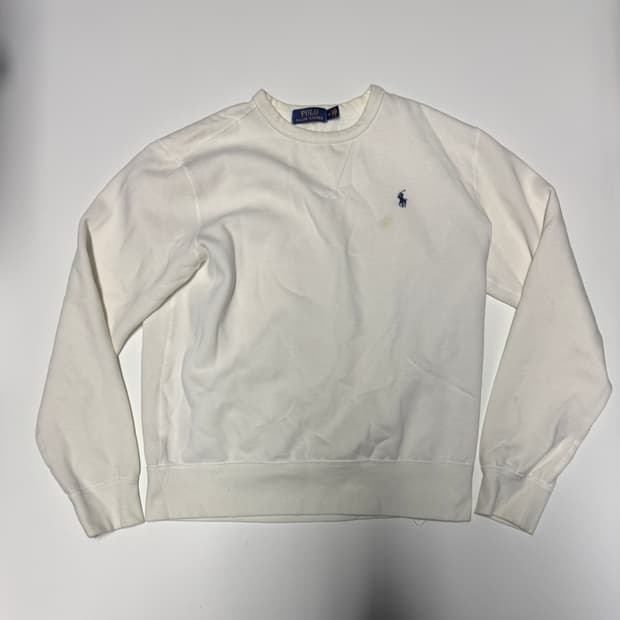 정품!! 폴로 랄프로렌 화이트 스웻 기모 맨투맨 M~L