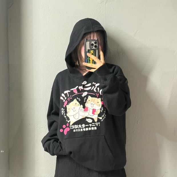 necobuchi-san kawaii printing hoodie