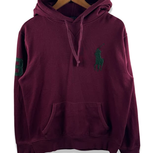 폴로랄프로렌 빅포니 버건디와인 후드티2996