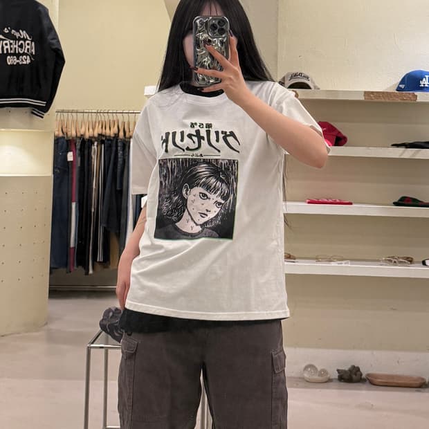 이토 준지 ‘그리세리드(グリセリド)’ 프린트 반팔 티셔츠 U1682