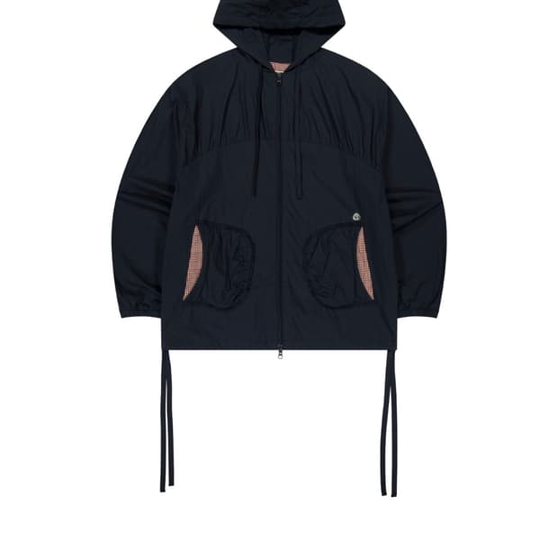 코이세이오 체크 바람막이 네이비