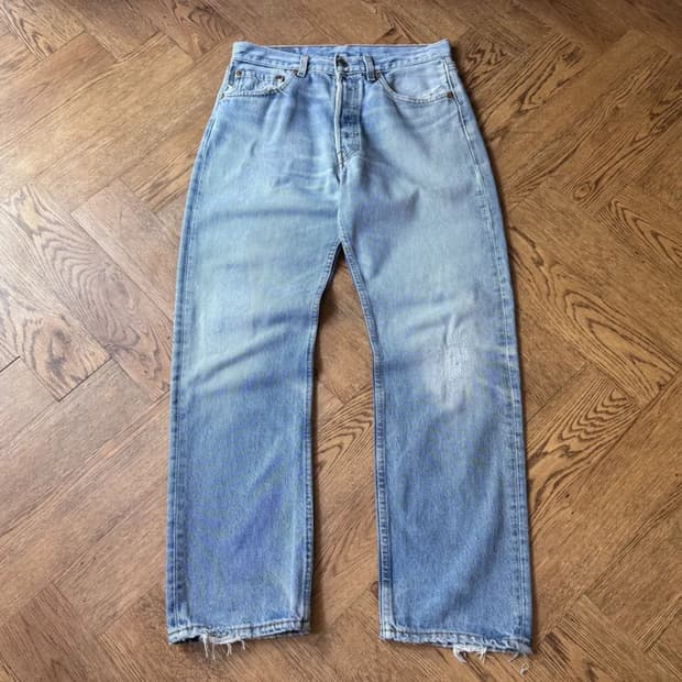 [32]90's 리바이스 501 Made In USA 연청 데님 팬츠