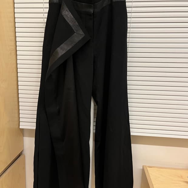 디자이너 브랜드 랩 스커트 와이드 팬츠