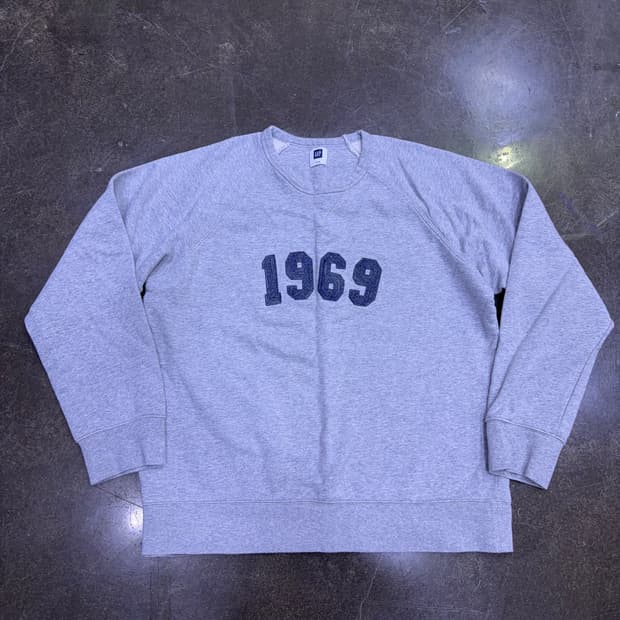 GAP 갭 1969 자수 기모 맨투맨 스웻 티셔츠 L