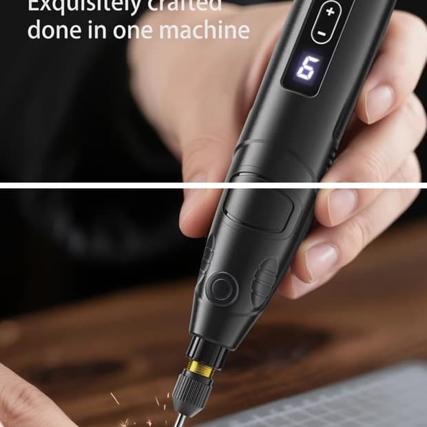 # 미니 전기 그라인더, USB 충전식, 6단계 강도 핸드그라인더 급처