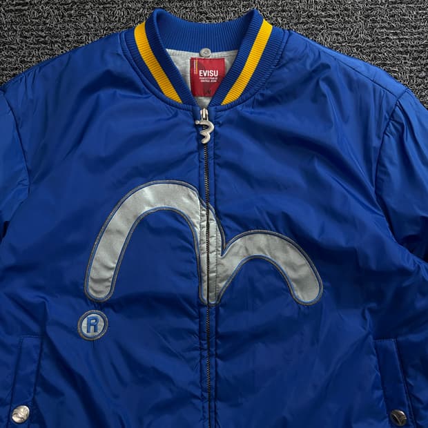 에비수 올드스쿨 빅로고 바시티 자켓 1656