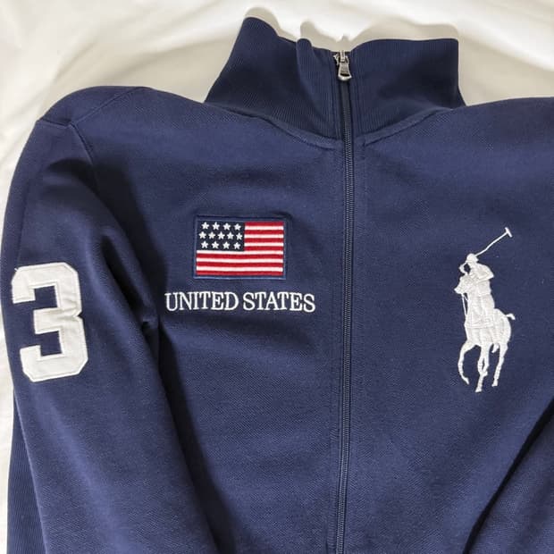 폴로 성조기 집업