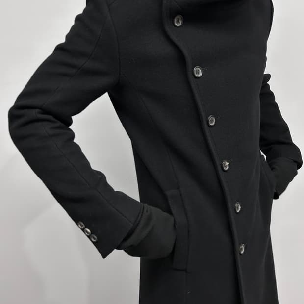 Zara Black-Tag 사선 하이넥 코트