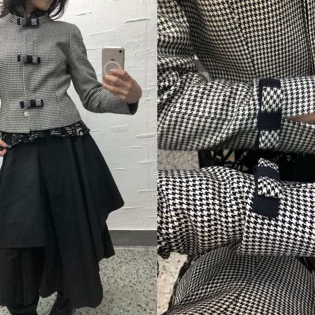 Ribbon button jacket