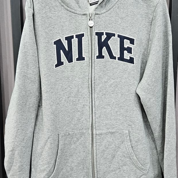 나이키 빅로고 빈티지 그레이 후드집업 XL