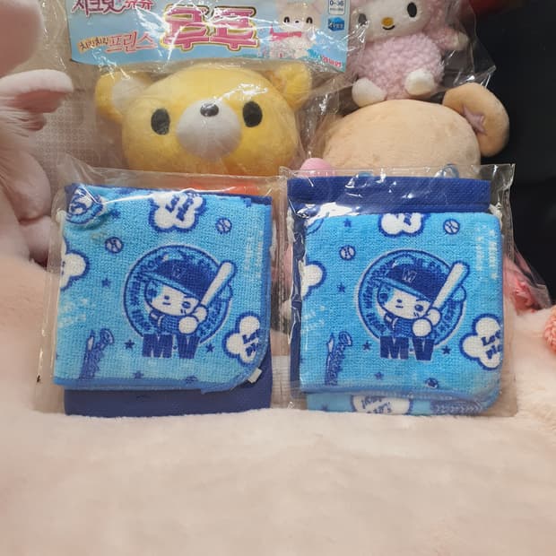 미개봉/개별) 고전 미니밸리 야구 미니 손수건 캐릭터 핸드 타월 타올