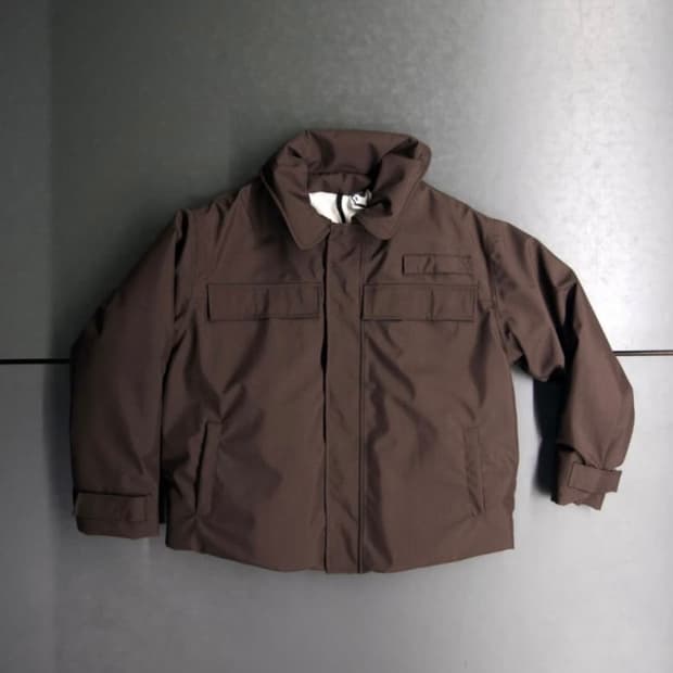 gr10k flame split 패디드 자켓 브라운