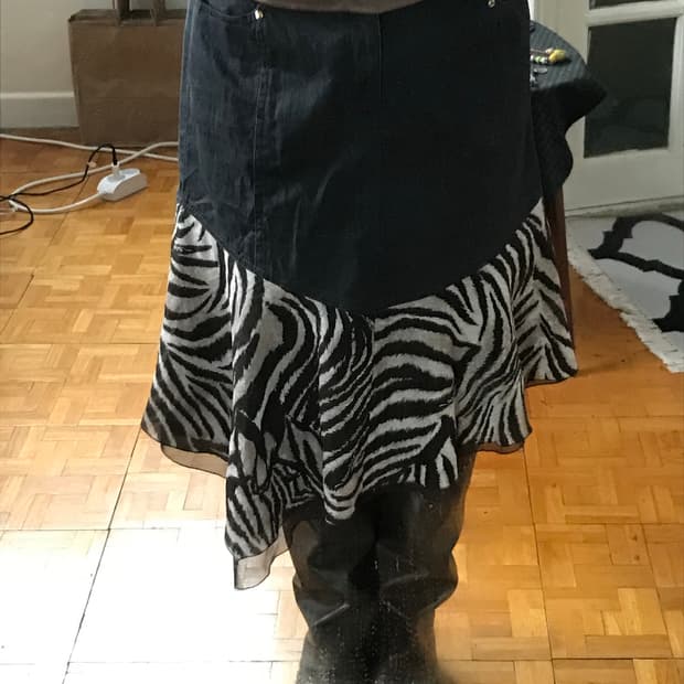 vintage zebra pattern skirt (29inch)