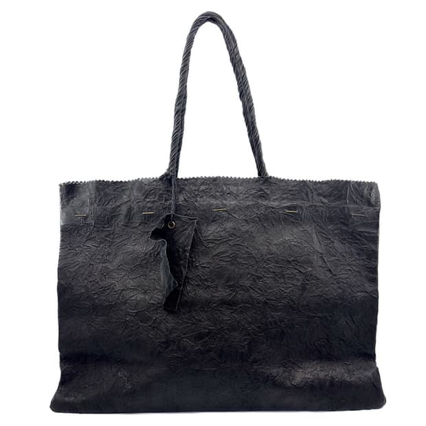 i ro se Crinkled Leather Tote Bag