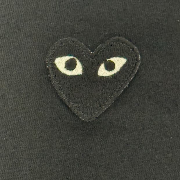 [XXL] 플레이 꼼데가르송 스몰 블랙 하트 티셔츠 블랙