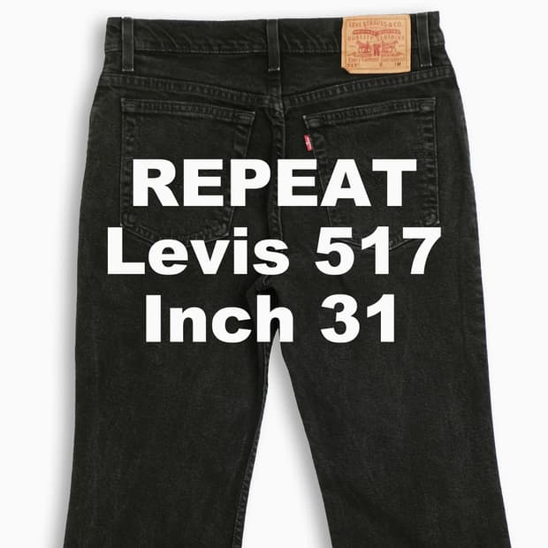 빈티지 리바이스 517 흑청 블랙진 90sUSA 31 LV5173291