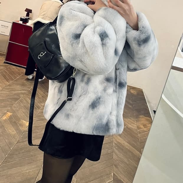 [무배] 네스티팬시클럽 코지 그레이 퍼자켓 (상태좋음)