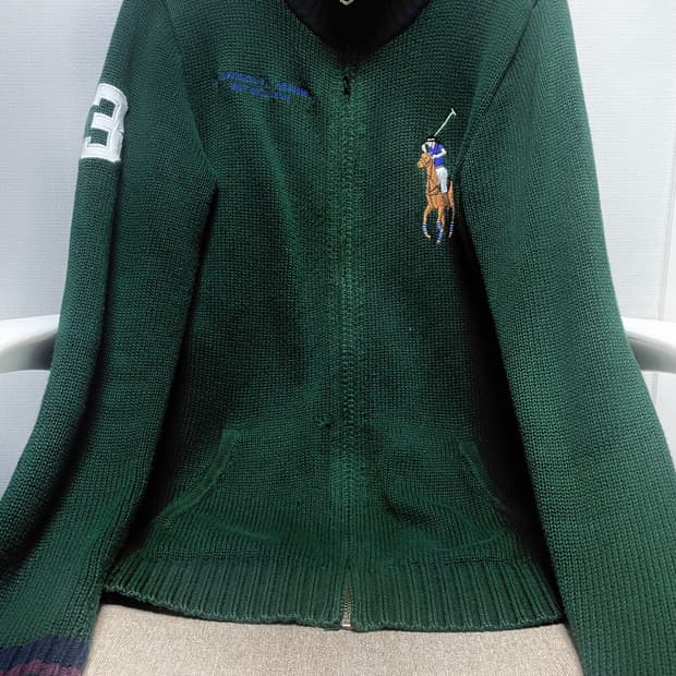 폴로 빅포니 니트집업