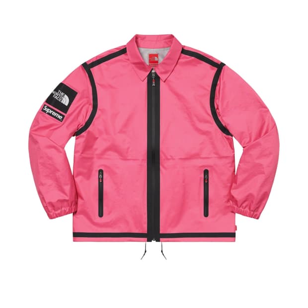 슈프림 x 노스페이스 서밋 시리즈 아우터 테이프 심 코치 자켓 핑크 - 