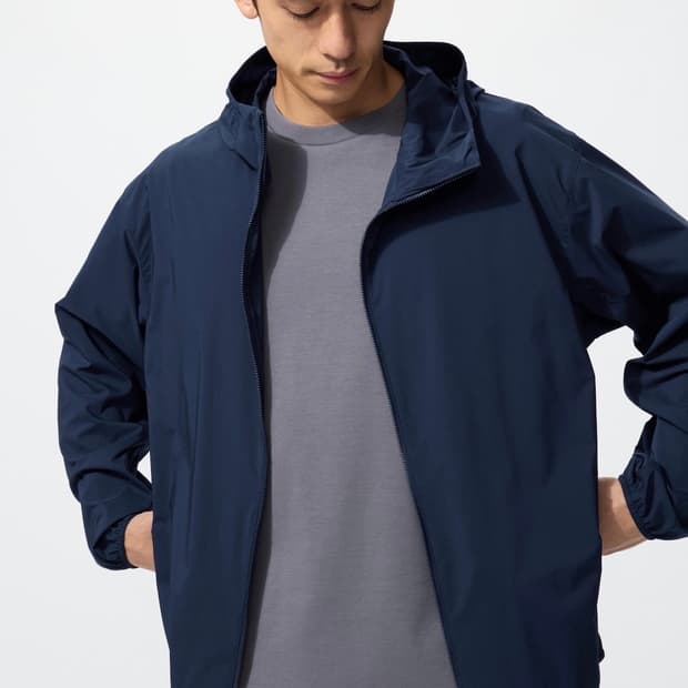 유니클로 포켓터블UV PROTECTION파카 네이비 M
