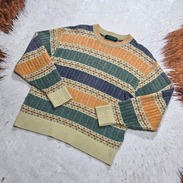 빈티지 노르딕 패턴 니트