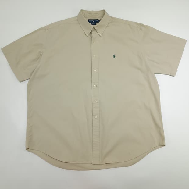 Co581 2XL 폴로 랄프로렌 베이지 반팔 셔츠 남방