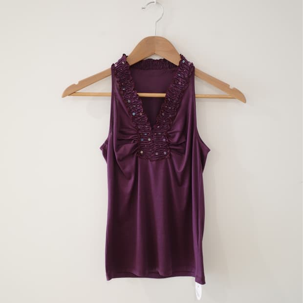 Purple Spangled Sleeveless